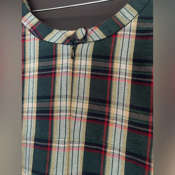 Vintage Y2K Old Navy Plaid Mod Pinafore Academia Mini Dress - Picture 9 of 12